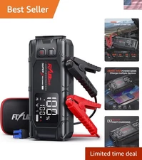 Portable 12V Jump Starter with 600 Lumen LED Light - Ultimate Emergency Tool