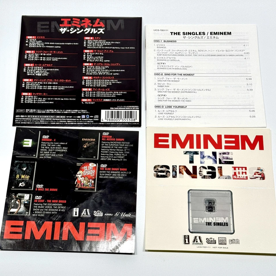 EMINEM THE SINGLES 10+1 CD BOX SET Rare Ltd Ed Hip Hop Collection - Image 2 of 4