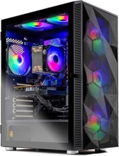 Gaming Desktop PC Black ARGB i7 4.2Ghz 16GB 512GB NVMe SSD RX 580 8GB WiFi Win11