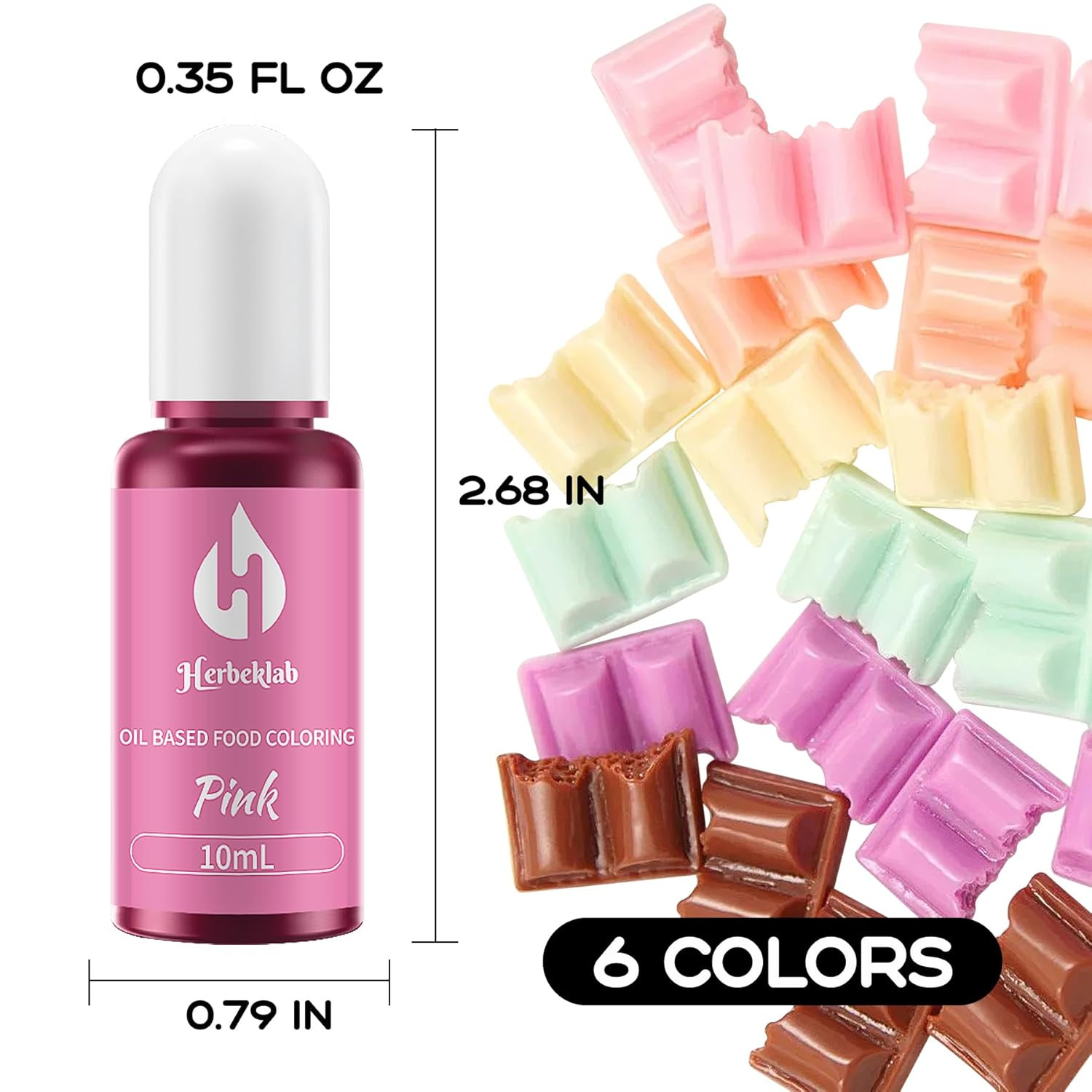 Oil Based Food Coloring for Chocolate 4 Colors x 10 ml Concentrated Oil Food Col