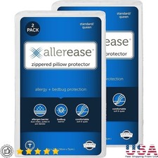 Pillow Protectors Allergy Protection Zippered Soft Breathable Machine Washable