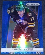 2013-14 Panini Prizm Milan Lucic #6 Blue Pulsar Prizm Bruins