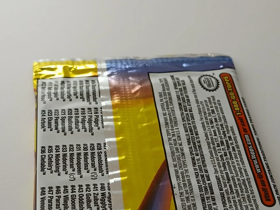 Pokemon Topps Chrome Serie 1 Booster Pack Precintado 2000 Foto 4 de 4