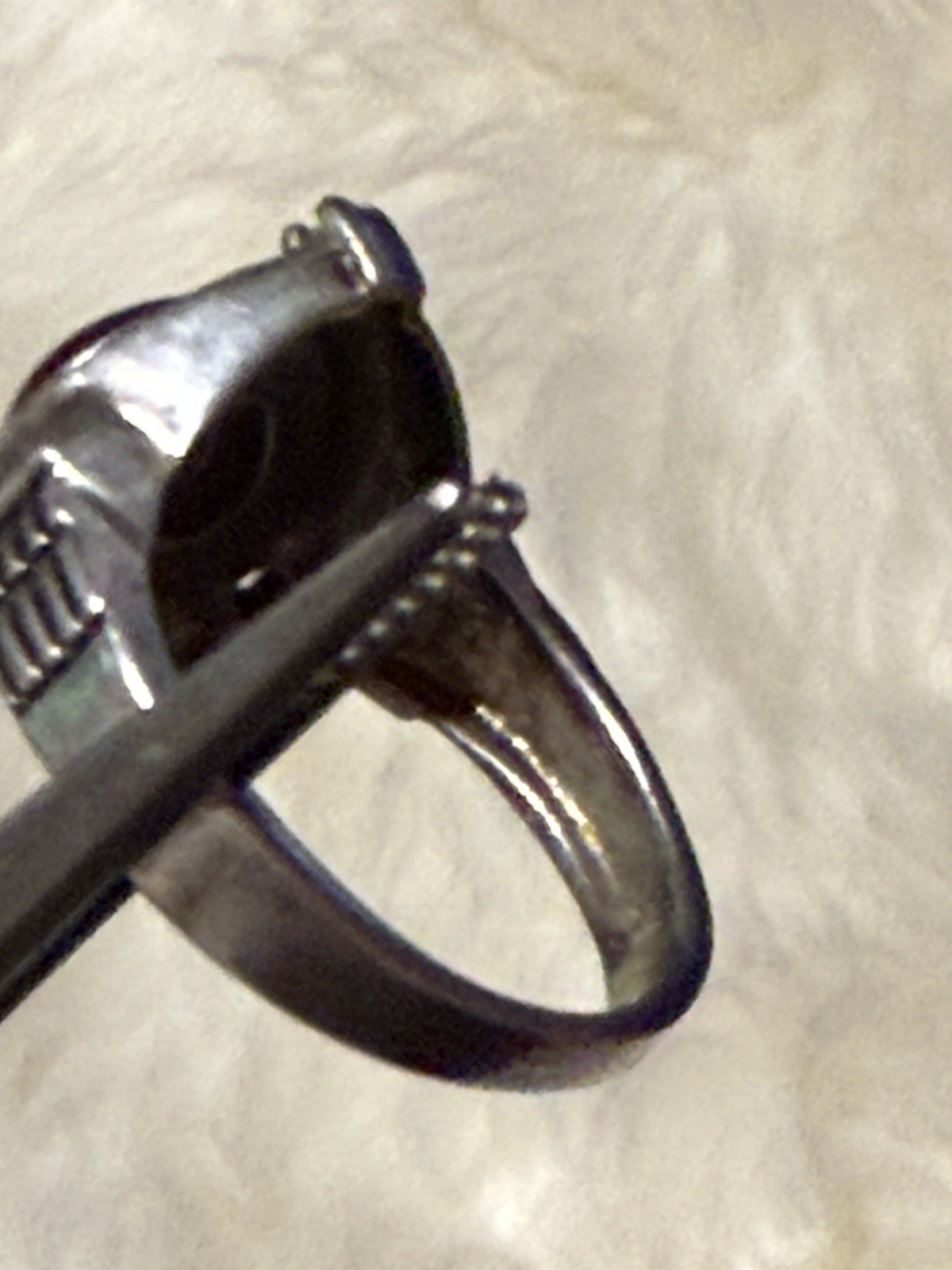 Cabochon Ruby Heart Shaped Ring Diamond Accents S… - image 6