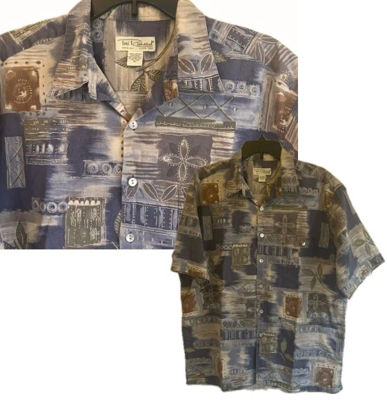 Vintage Tori Richard Hawaiian Shirt Mens XL Multicolor Button Up S/S Tribal USA