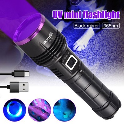 most powerful black light flashlight USB-588-T: Turbo High Candela USB Dual-Light Rechargeable Tactical Fla More Than a Resin Light Rechargeable 1000000 Lumens Xhp70 Most