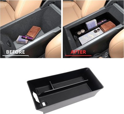 For 2026 Toyota Camry Car Center Console Storage Box Organizer Tray Black