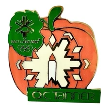 SALT LAKE CITY 2002 Winter Olympic Games Pin Pumpkin Logo O.C. Tanner LE /700