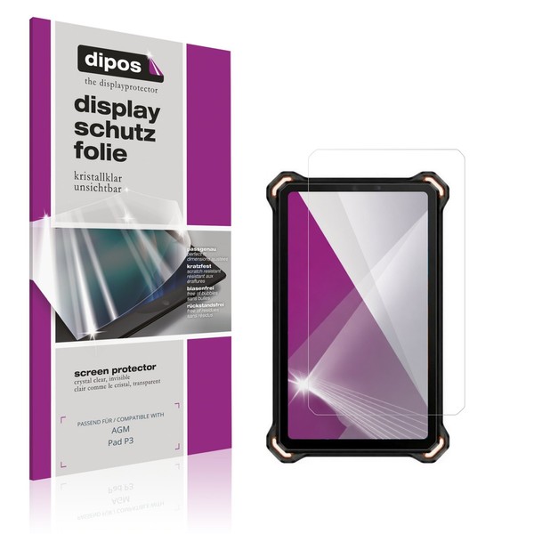 2X Schutzfolie Klar FüR AGM Pad P3 Displayschutzfolie Folie Display Schutz dipos-image