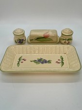 Pfatlzgraff "Garden Party" Serving Tray w/Matching Salt & Pepper, Butter Dish