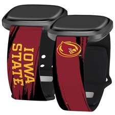Banda a rayas de pintura HD Iowa State Cyclones para FitBit Versa 3 y Sense