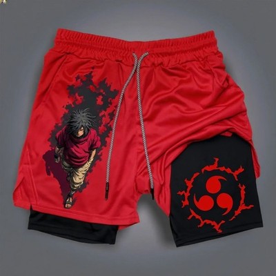 Men's Naruto Gym Soul Sea Costume - Double Sports Shorts