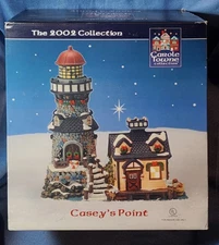 CAROLE TOWNE 2002 CASEY'S POINT LIGHTHOUSE Christmas Village NIB NEW