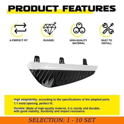 1-10X For Nissan Sentra 2024-2025 Fog Lamp Cover Bezel Front Right Black+Chrome