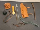 Vintage Johnny West Cowboy Accessories Rifle Pistol  Hat Sword Chaps Hand Belt