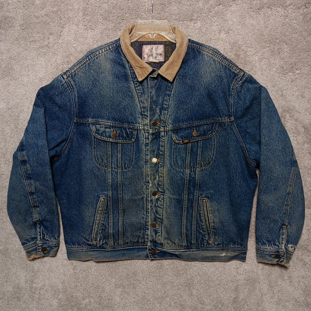 Vintage Lee Storm Rider Jacket Mens XXL Blanket Lined Corduroy 70s 80s Denim USA