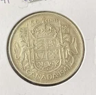 1941 Canada 50 Cents Half Dollar 0.8000 Silver ASW 0.3 Oz Free Ship