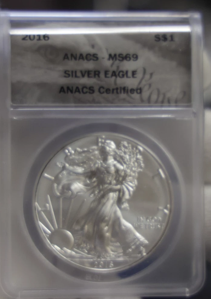 ANACS Certified American Eagle MS 69 Silver Bullion Coins for sale