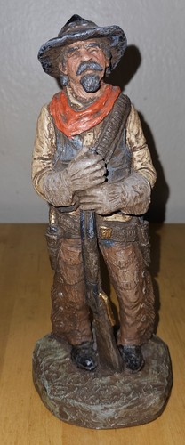 Vintage 1987 Michael Garman hand-painted "Buffalo Hunter" cowboy figurine #266S.