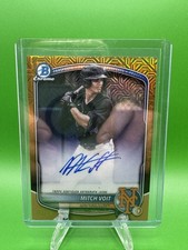 2025 Bowman Draft Mega Box Prospects  Mitch Voit Auto Gold Mojo /50 BMA-MV