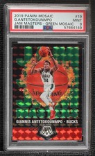 2019 Panini Mosaic Jam Masters Green Prizm Giannis Antetokounmpo PSA 9 MINT 1b0