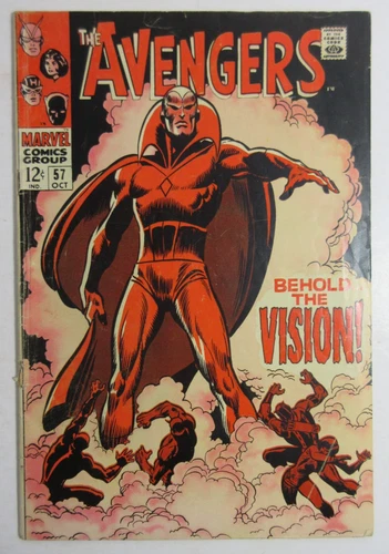 3.5 (VG-) The Avengers #57 Featuring 1st VISION App Oct 1968 Marvel Comics