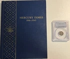 Mercury Dimes Complete Set BU / Collection  W/ PCGS AG3 1916D