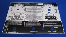Lincoln Welder Pipeliner SA-250 Nameplate Faceplate L7012 OEM Quality USA