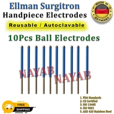 Ellman Surgitron Ball Handpiece Electrodes 10Pcs  Reusable Autoclavable