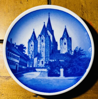 ROYAL COPENHAGEN, Denmark, KALUNDBORG KIRKE, Aluminia Faience Mini Plate, 3.25 