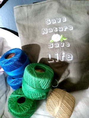 Save nature bag , and Mercerized cotton  thread size 30 and 40