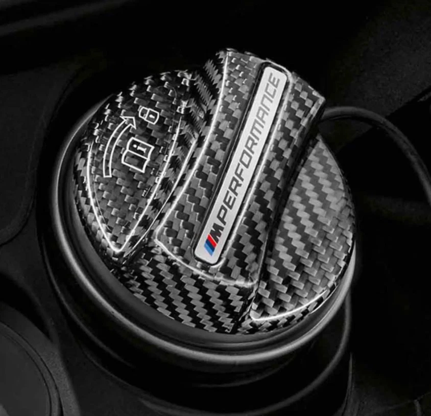 BMW M PERFORMANCE CARBON FIBRE FUEL FILLER CAP COVER TRIM GENUINE 