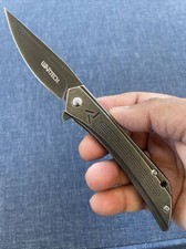 WARTECH 8" SPRING ASSISTED TACTICAL POCKET KNIFE STONEWASH FINISH SHARP EDC 397