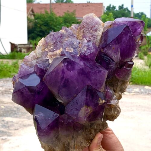 11.88LB Natural Amethyst geode quartz cluster crystal specimen Healing - Afbeelding 13 van 19
