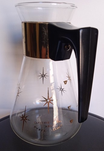 Vintage 60 RARE cafetière 8 tasses Pyrex France LEGAL Atomic Starburst C64 - Picture 3 of 8