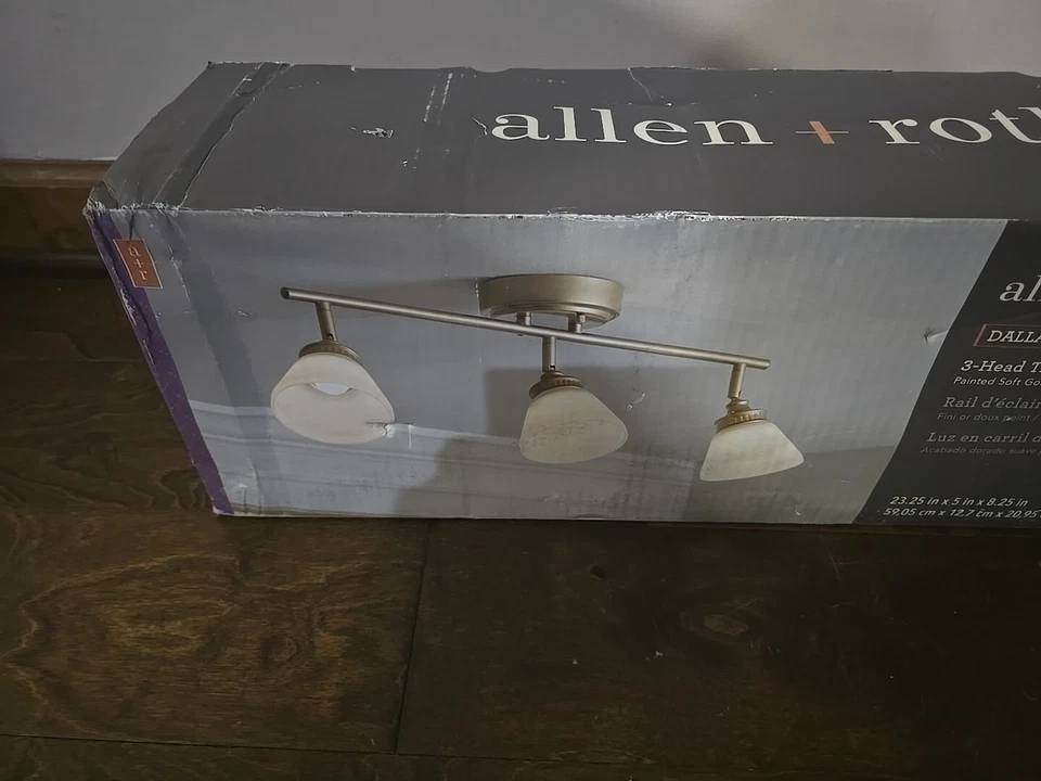 allen + roth Dallas 3 Light 23.25 in. New Soft Gold Dimmable LED Fixed Track Bar - Image 3 of 4