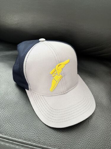 Goodyear Tires Winged-Foot Logo Hat Cap Embroidered Strap Back Gray Blue