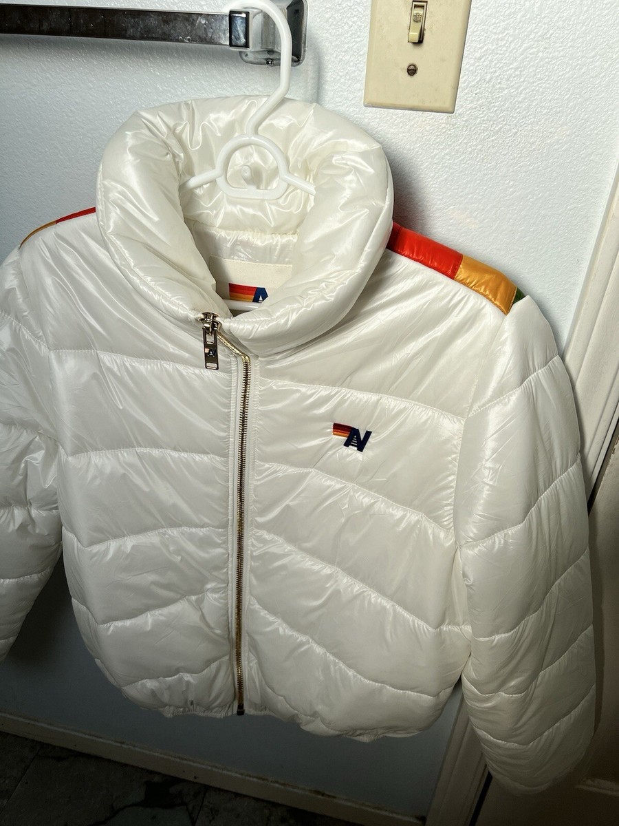 NWT AVIATOR NATION Women's Sunburst Luxe Apres Puffer Jacket