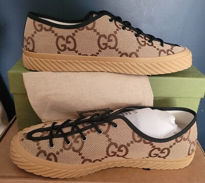 NEW AUTHENTIC GUCCI MAXI GG LOW TOP MEN