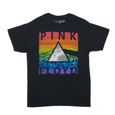 LIQUID BLUE Pink Floyd Band T-Shirt Schwarz Kurzarm Herren M