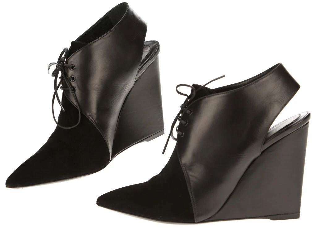 AUTHENTIQUE chaussures à lacets en cuir noir Christian Dior 37,5