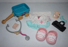 VTG 1990s Fisher Price Briarberry Bears Doctor Complete Set