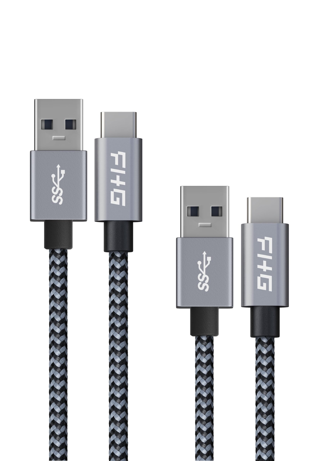 FHG 3.3FT USB 3.0 to USB C Cable 2Pack High-Speed Transfer of 1GB in 2sec 3A ...
