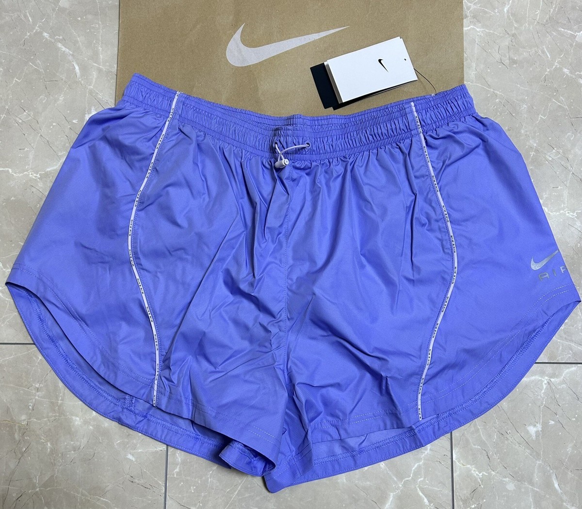 Nike Air XL Running Shorts Women's Tape Logo Purple/White Gym Yoga Fitness | eBay UK