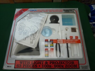 VINTAGE BATTAT DELUXE MIKROSKOP SET MIT LICHT UND PROJEKTOR - 100 BIS 900X ZOOM