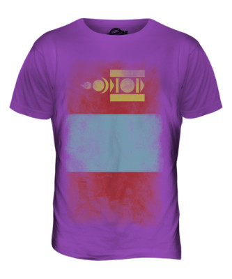 MONGOLIA FADED FLAG MENS T-SHIRT TEE TOP MONGOL ULS FOOTBALL MONGOLIAN SHIRT