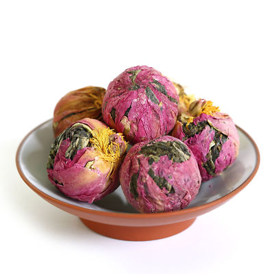 GOARTEA 2017 Year Peony Flowers Yunnan Bulang Puer Tee Pu'er Puerh Tea Raw Ball