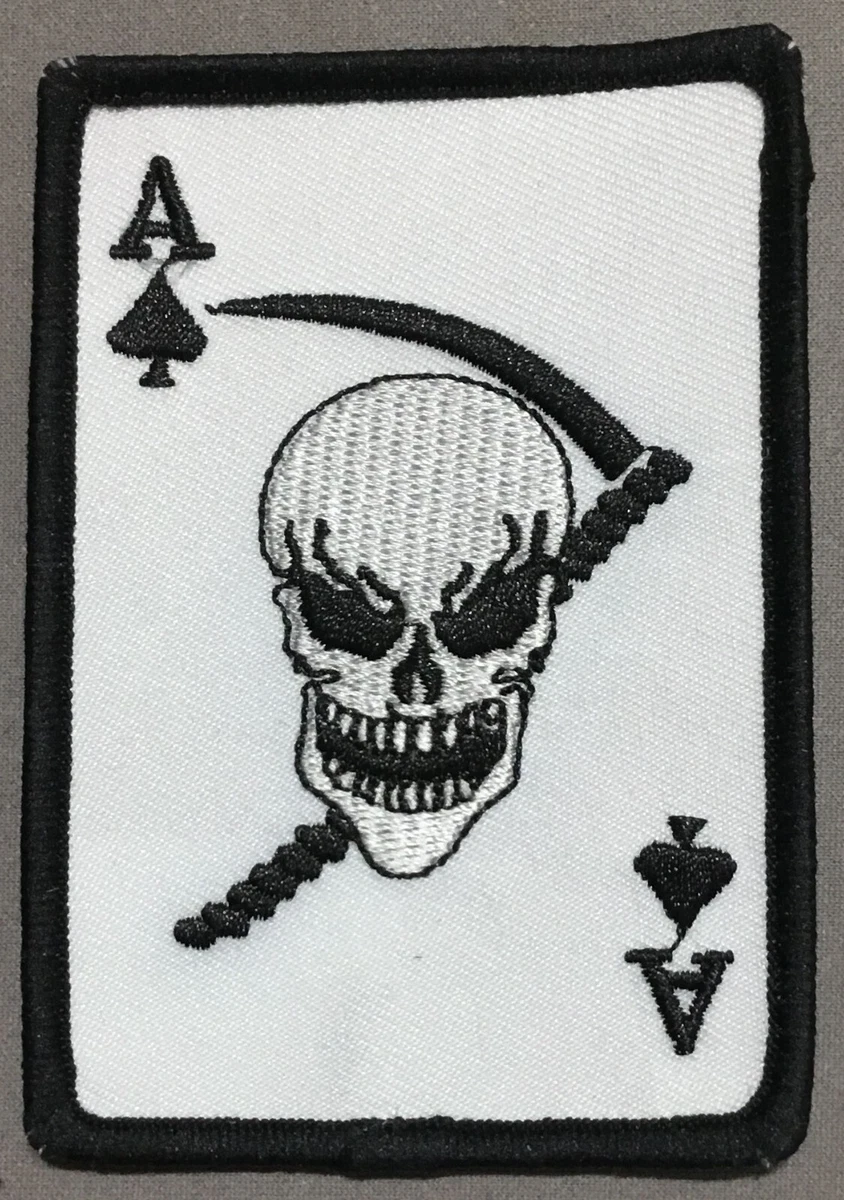 Patch Militare Ace Of Spades Skull Con Velcro Ufficiale, Per Uniformi, UK