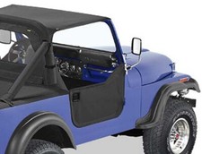 Halb Türen Set schwarz Black Denim Jeep CJ 7 81-86 Wrangler YJ 87-95
