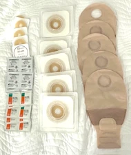 ConVaTec Ostomy Supplies Lot - Barrier, Pouches Seal & Wipes